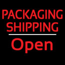 Packaging Shipping Open White Line Handmade Art Neon Sign