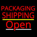Packaging Shipping Open Yellow Line Handmade Art Neon Sign