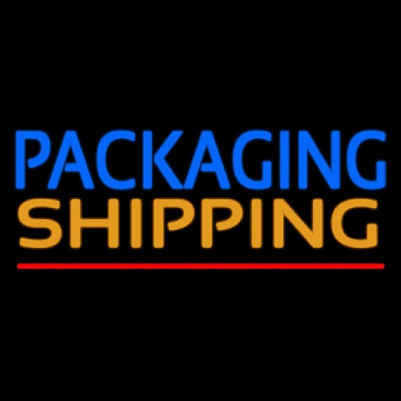 Packaging Shipping Red Line Handmade Art Neon Sign