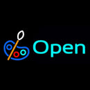 Paint Palette Open Handmade Art Neon Sign