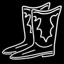 Pair Of Boots Logo Handmade Art Neon Sign