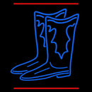 Pair Of Boots Logo With Line Handmade Art Neon Sign