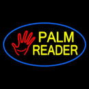 Palm Reader Logo Blue Oval Handmade Art Neon Sign