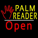 Palm Reader Logo Open White Line Handmade Art Neon Sign