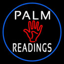 Palm Readings With Palm Blue Border Handmade Art Neon Sign