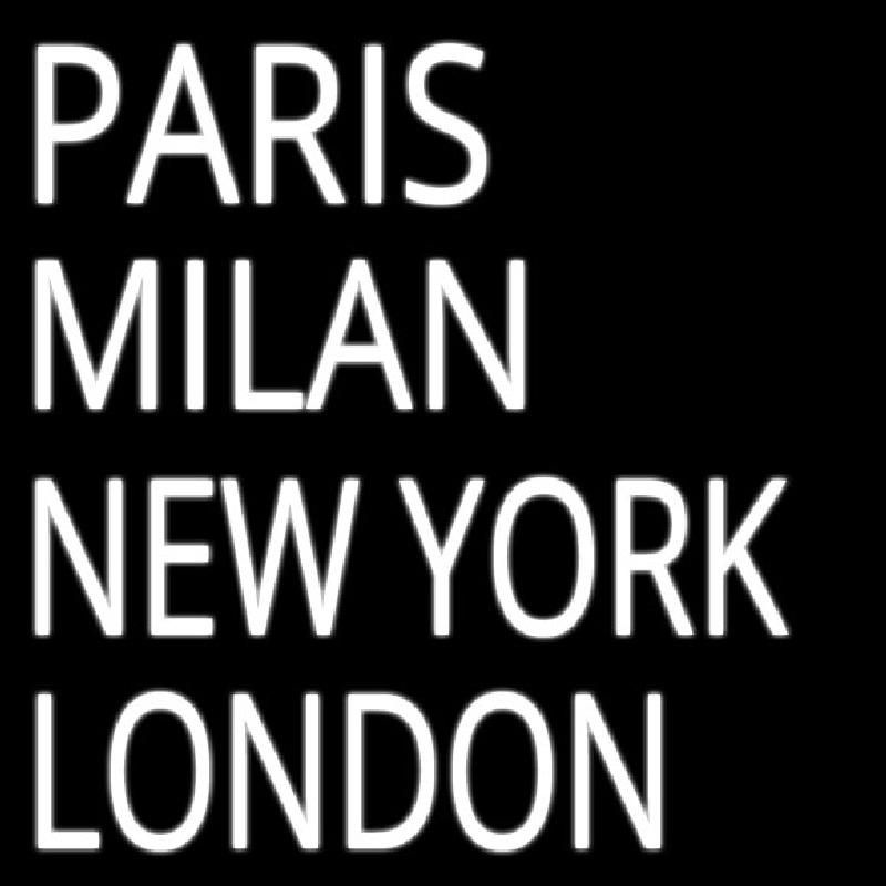 Paris Milan London Handmade Art Neon Sign