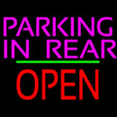 Parking In Rear Open Block Green Line Handmade Art Neon Sign