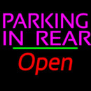 Parking In Rear Open Green Line Handmade Art Neon Sign