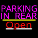 Parking In Rear Open Yellow Line Handmade Art Neon Sign