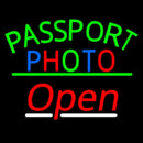 Passport Multi Color Photo With Open 3 Handmade Art Neon Sign