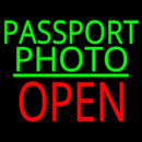 Passport Photo Open Block Green Line Handmade Art Neon Sign