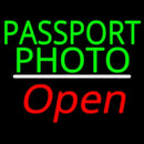 Passport Photo Open White Line Handmade Art Neon Sign