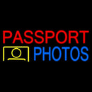 Passport Photos Block Logo Handmade Art Neon Sign