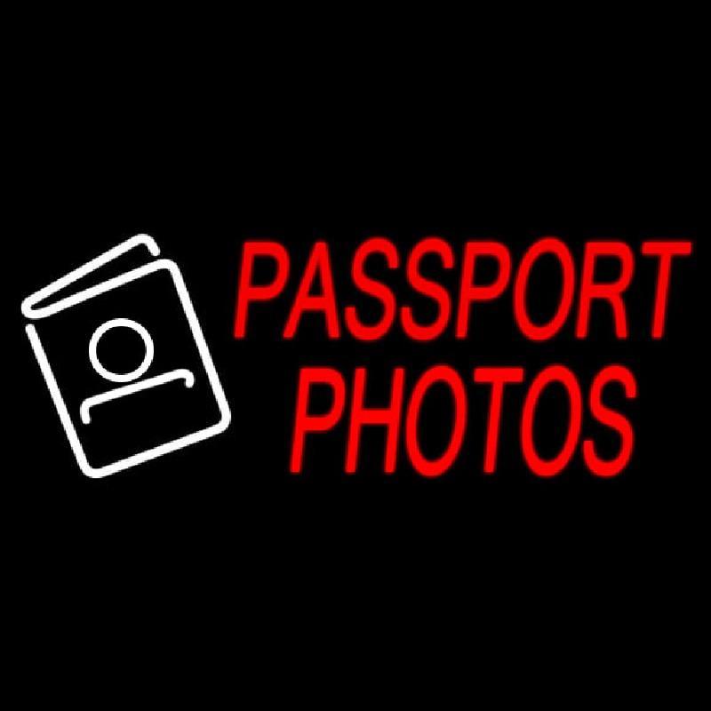 Passport Photos Handmade Art Neon Sign