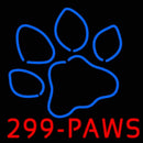 Paws With Logo Handmade Art Neon Sign