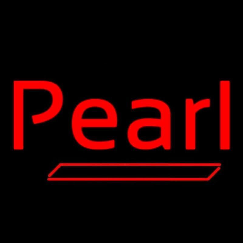 Pearl Red Line Handmade Art Neon Sign
