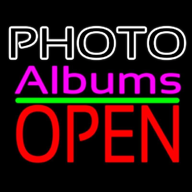 Photo Albums With Open 1 Handmade Art Neon Sign