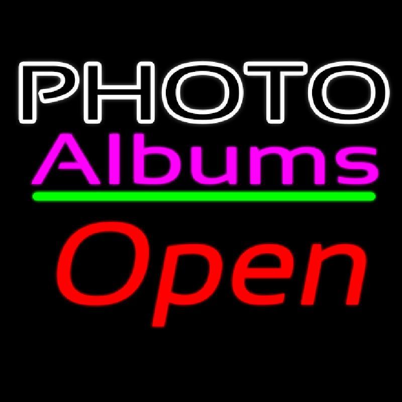 Photo Albums With Open 2 Handmade Art Neon Sign