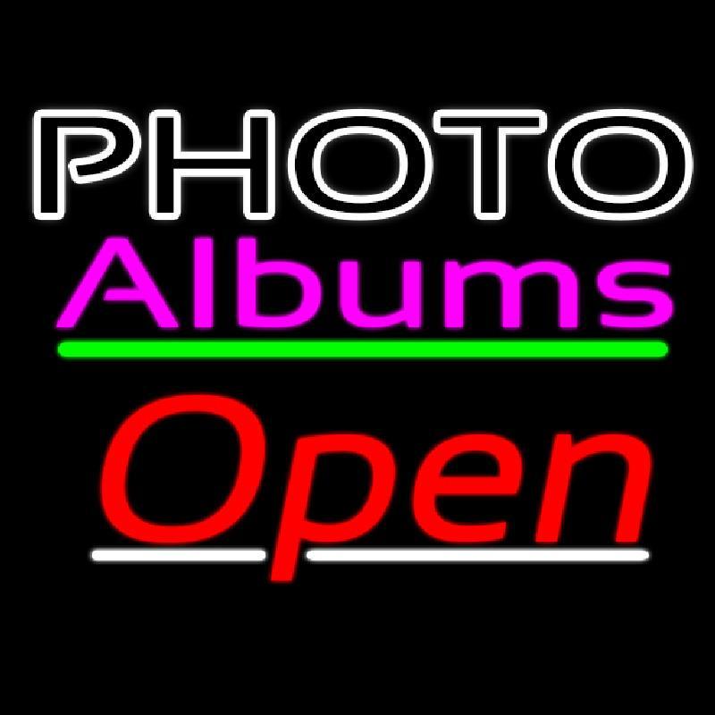 Photo Albums With Open 3 Handmade Art Neon Sign