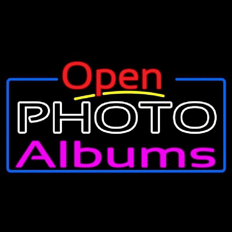Photo Albums With Open 4 Handmade Art Neon Sign