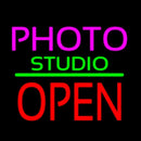 Photo Studio Open Green Line Handmade Art Neon Sign