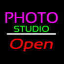 Photo Studio Open White Line Handmade Art Neon Sign