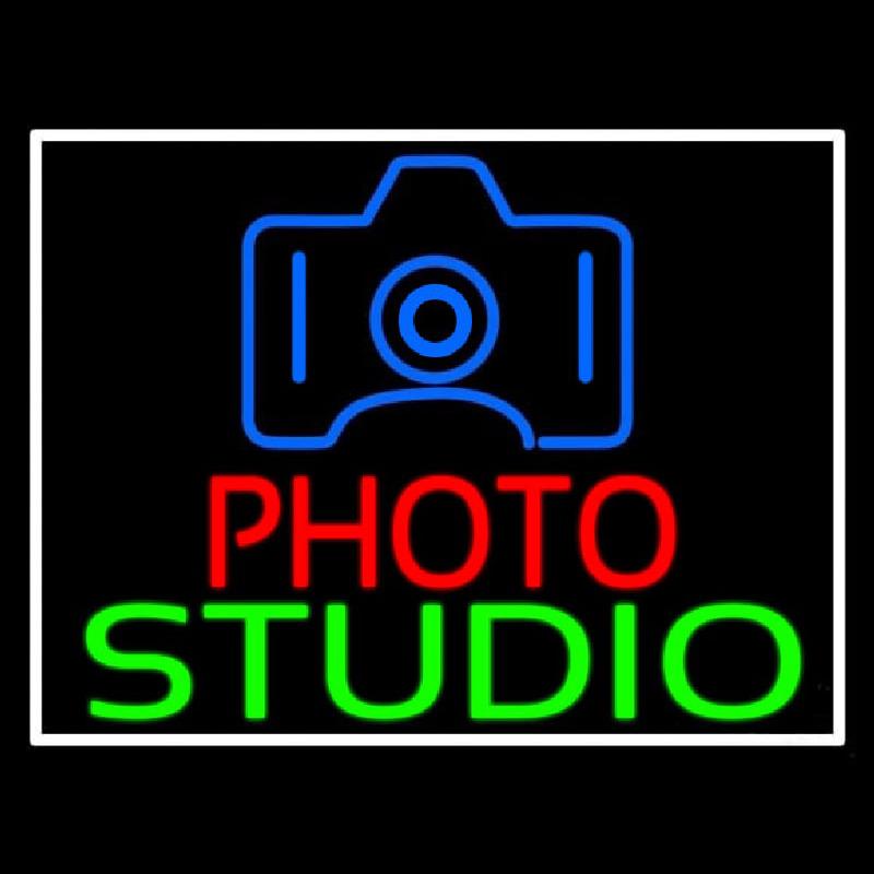 Photo Studio With Camera Logo Handmade Art Neon Sign