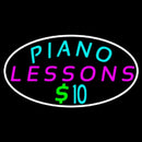 Piano Lessons Dollar Handmade Art Neon Sign