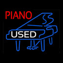 Piano Logo White Used Handmade Art Neon Sign