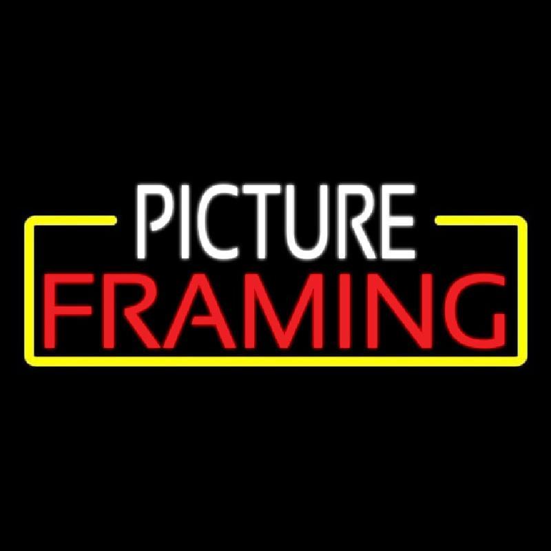 Picture Framing With Border Logo Handmade Art Neon Sign