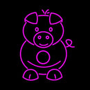 Pig Cartoons Handmade Art Neon Sign