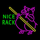 Pig Pool Nice Rack Handmade Art Neon Sign