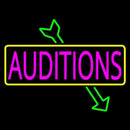 Pink Auditions Green Arrow Handmade Art Neon Sign