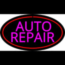 Pink Auto Repair Red Oval Handmade Art Neon Sign