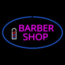 Pink Barber Shop Oval Logo Handmade Art Neon Sign