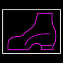 Pink Boots With Border Handmade Art Neon Sign