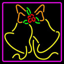 Pink Border Bell Logo Handmade Art Neon Sign