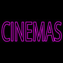 Pink Cinemas Block Handmade Art Neon Sign