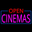 Pink Cinemas Open Handmade Art Neon Sign