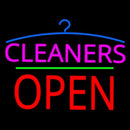 Pink Cleaners Block Open Handmade Art Neon Sign