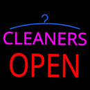 Pink Cleaners Block Open Handmade Art Neon Sign