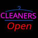 Pink Cleaners Logo Open Handmade Art Neon Sign