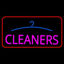 Pink Cleaners Logo Red Border Handmade Art Neon Sign