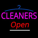 Pink Cleaners Slant Open Logo Handmade Art Neon Sign