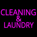 Pink Cleaning And Laundry Handmade Art Neon Sign