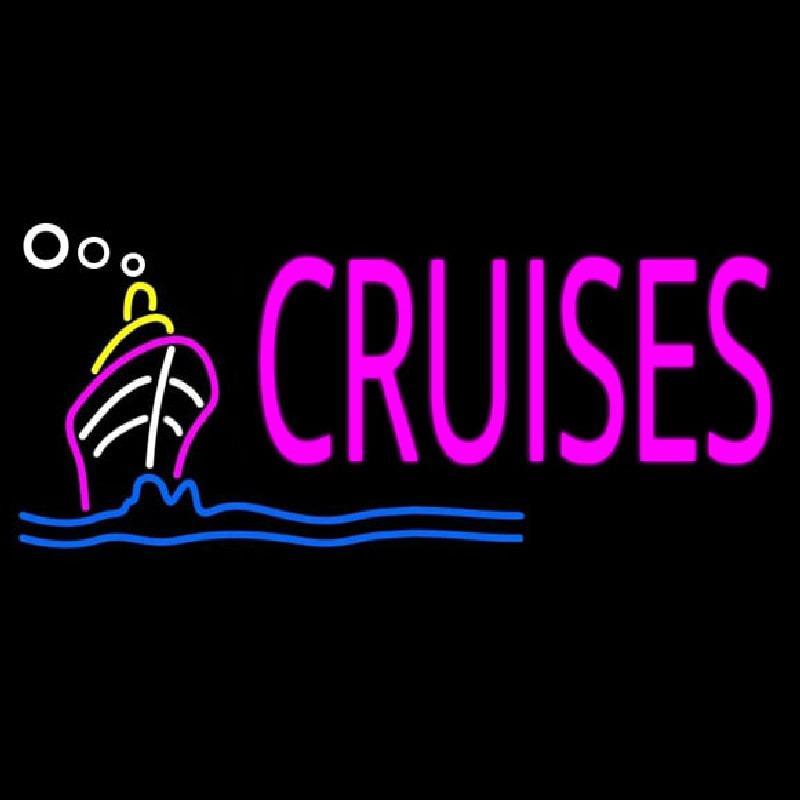 Pink Cruises Handmade Art Neon Sign