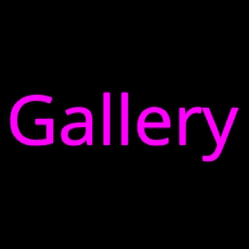 Pink Cursive Gallery Handmade Art Neon Sign
