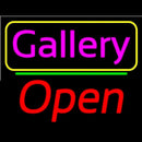 Pink Cursive Gallery With Open 2 Handmade Art Neon Sign