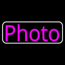 Pink Cursive Photo With Border Handmade Art Neon Sign