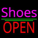 Pink Cursive Shoes Open Handmade Art Neon Sign